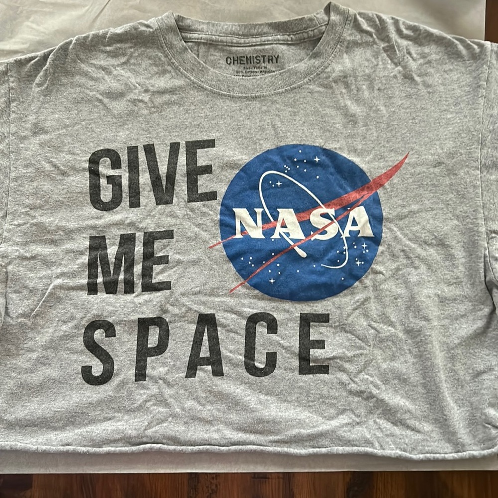 NASA Give Me Space Crop Short Sleeve Crop Top